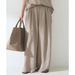 ワイドパンツ パンツ 「待望の再入荷！」「セットアップ対応」キュプラフィブリル ワイドパンツ レディース