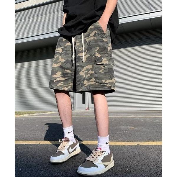 ハーフパンツ パンツ 短パン 「 B'day / ビーデー 」カモフラ柄 カーゴハーフパンツ メンズ...