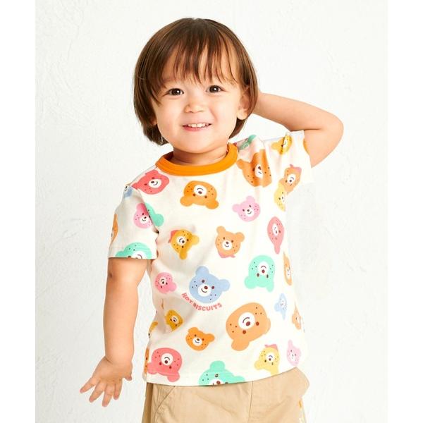 tシャツ カラフルビーンズ 総柄半袖Tシャツ キッズ 子供服 男の子 女の子