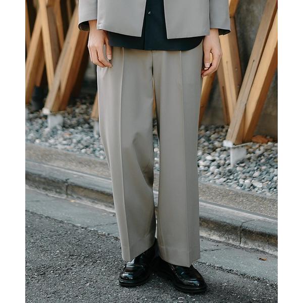 スラックス 「セットアップ対応」GRトロピカルエバークリースストレートスラックス メンズ