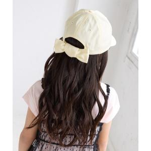 キャップ 帽子 「KIDS/キッズ」シャイニーバックリボンキャップ/リンクコーデ キッズ 子供 女の子