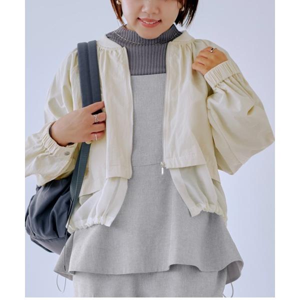 ブルゾン アウター 「UVカット/撥水/透湿/冷感」2wayシアードッキングドロストブルゾン 「低身...