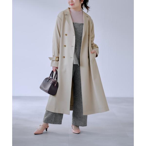 トレンチコート コート ベーシックとろみトレンチコート 「低身長・小柄女性」 レディース