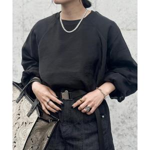 tシャツ オーガンジーシアー長袖トップス レディース