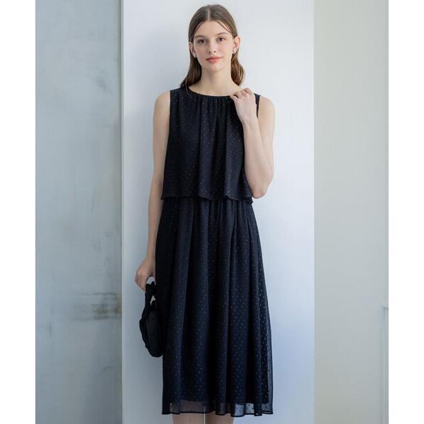 ドレス 「APPLAUDIR」ドットシアークレープ ドレス