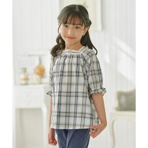 ブラウス シャツ 「150-160cm」プランタンチェック キッズ 子供服