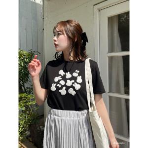 tシャツ miffy バイカラープリントTシャツ レディース