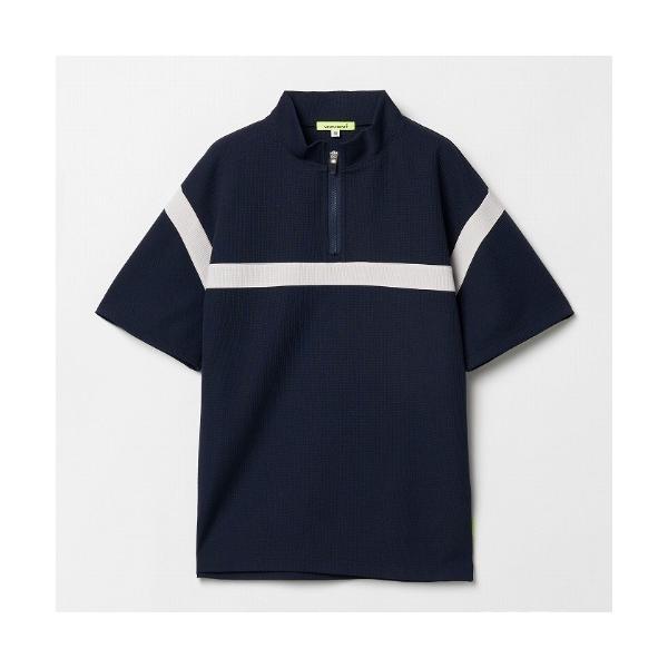 シャツ 「VIVA HEART/GOLF」ワッフル半袖ハーフジップ メンズ