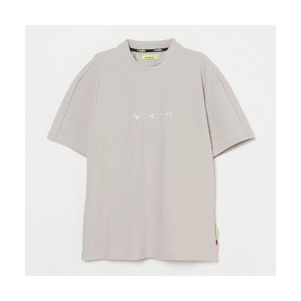 シャツ 「VIVA HEART/GOLF」ナイロンテレコ半袖モックネックシャツ メンズ