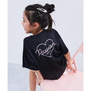 tシャツ 「涼感 サラッとメッシュ」× デビラボ ガールズ プリント 半袖Tシャツ キッズ 子供服 女の子