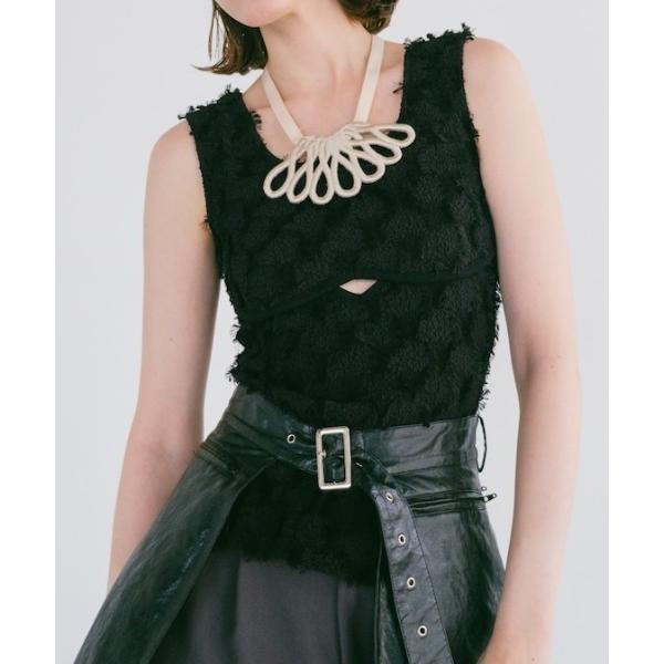 Fluffy Cutout Top/フラッフィーカットアウトトップ レディース