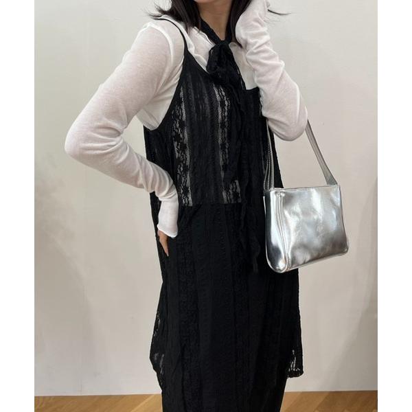 ワンピース ストール付きレースキャミワンピース