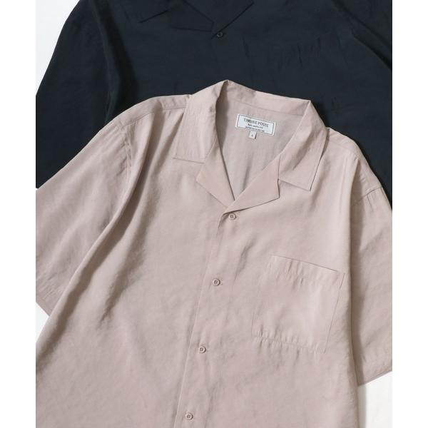 シャツ Rayon Open Collar Shirt/接触冷感 オーバーサイズ レーヨン 無地 オ...