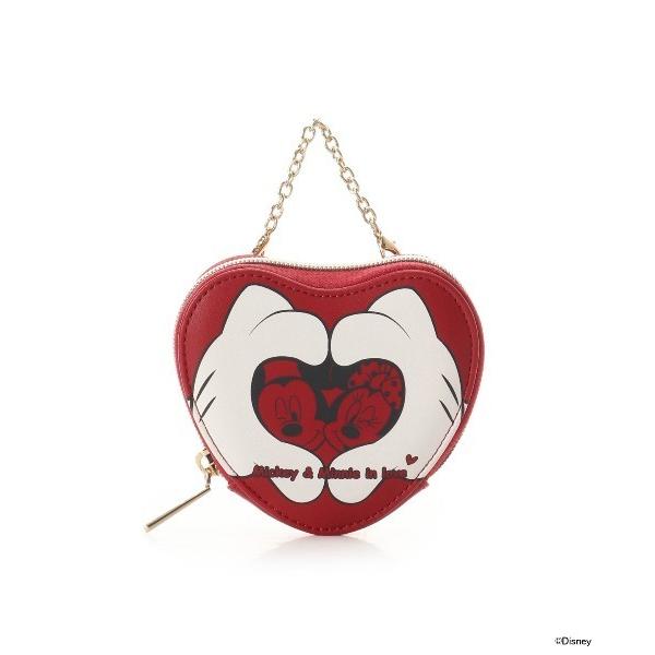 ポーチ 「ミッキーマウス」＆「ミニーマウス」コレクション ハートポーチチャーム レディース