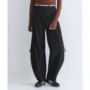 パンツ 「累計3，000本販売！！」ダブルウエストコクーンパンツ｜細見え/ウォッシャブル/防シワ/ストレッチ/秋服/冬服 レディース