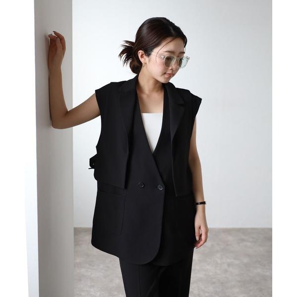 ベスト ジレ layered vest / レイヤードジレベスト レディース