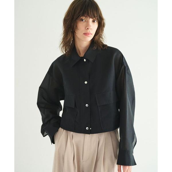 コート アウター シアーブルゾン レディース