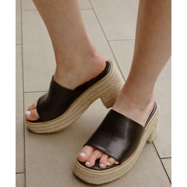 サンダル Volume heel jute サンダル レディース