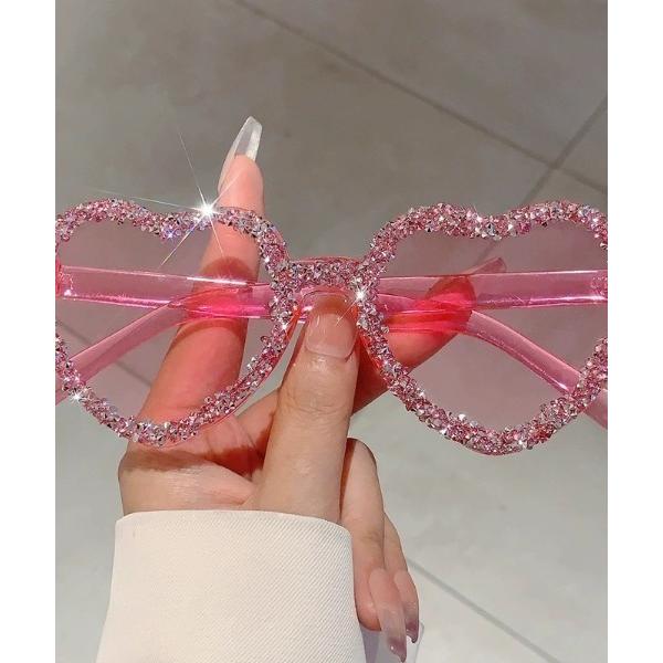 サングラス キラキラハートグリッターサングラス レディース