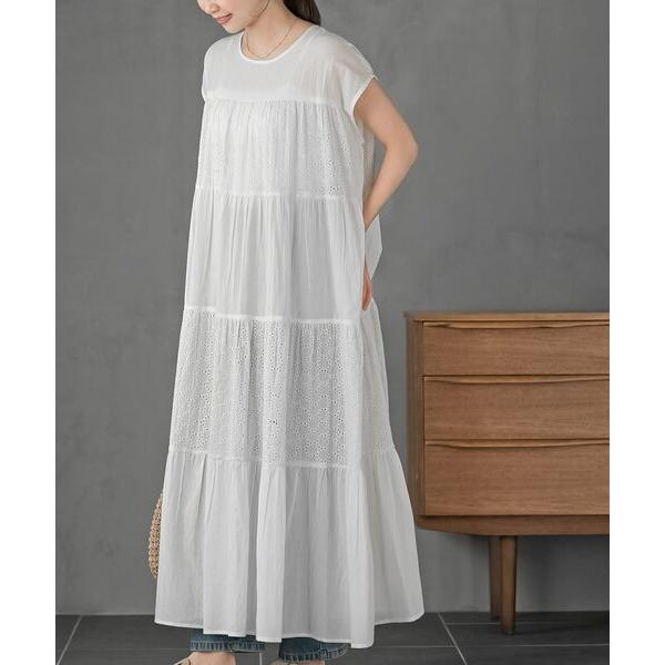 ワンピース フレンチスリーブシフリワンピース