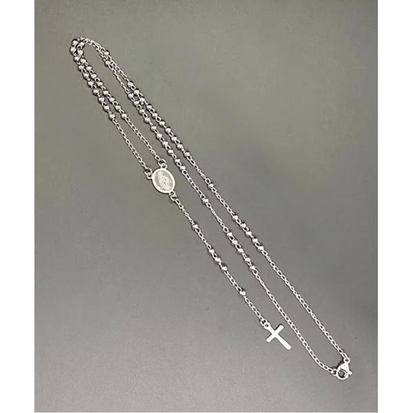 ネックレス 「WARAIJOGO」ロザリオネックレス クロスネックレス 十字架(BDS) メンズ レ...