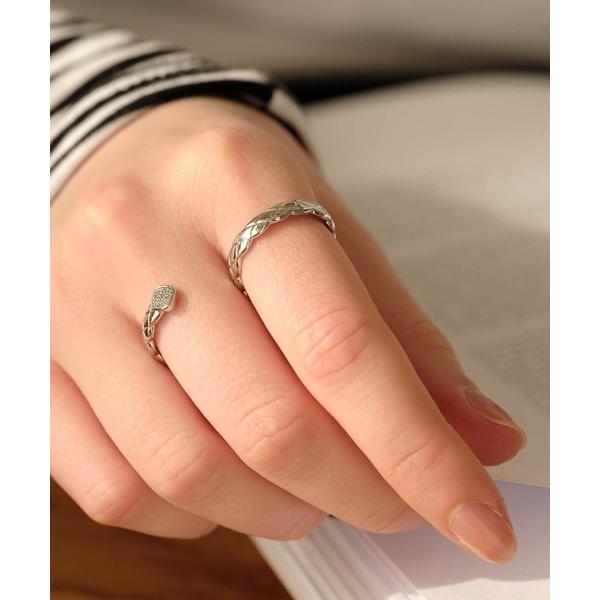 指輪 リング キルティングWフィンガーリング レディース