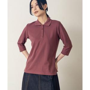 ポロシャツ ポロ シンプルなのに洗練。着るだけで程よいきちんと感が叶う、VANSPORTSの7分袖ポロシャツ レディース