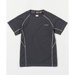tシャツ phenix OUTDOOR(フェニックスアウトドア) レディース ライン柄 クルーネック半袖Tシャツ (吸水速乾 / 通気性) レディース