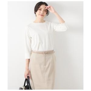 tシャツ レーヨンナイロンジャージー 7分袖クルーネックカットソー レディース