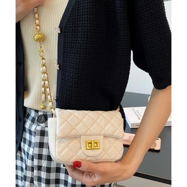ショルダーバッグ バッグ キルティングPUレザーチェーンバッグ レディース