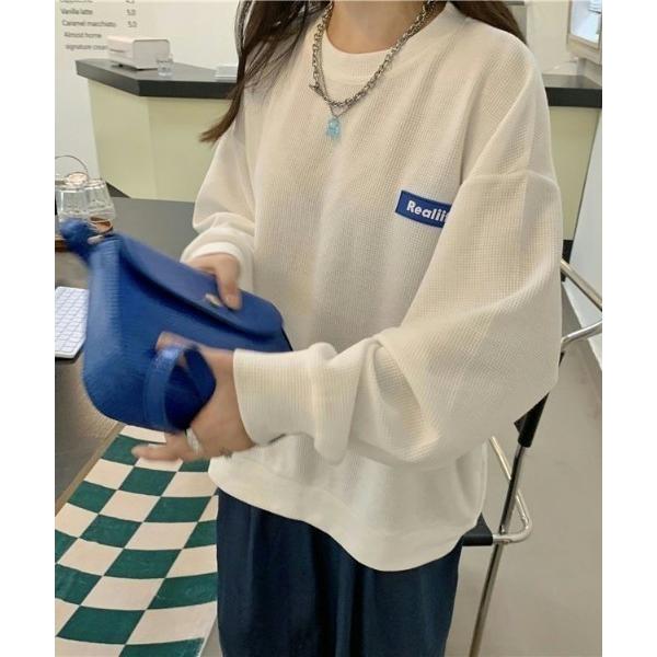 トレーナー スウェット ワンポイントカジュアルサーマルトレーナー レディース