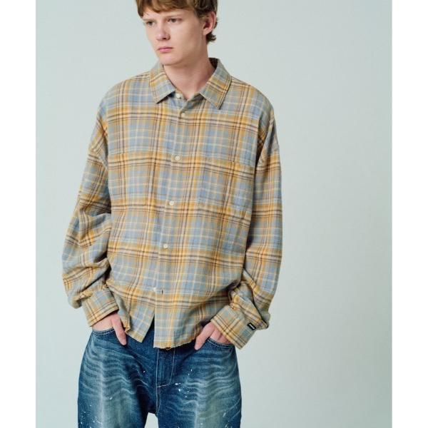 シャツ 「ADAMPATEK/アダムパテック」check looose shirt（チェックルーズシ...