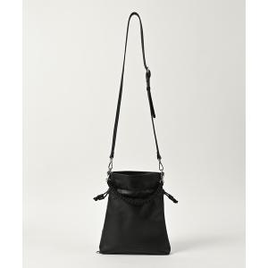 ショルダーバッグ 「ADAMPATEK/アダムパテック」new shrink leather drawstring mini bag/レザー巾着ミニバ