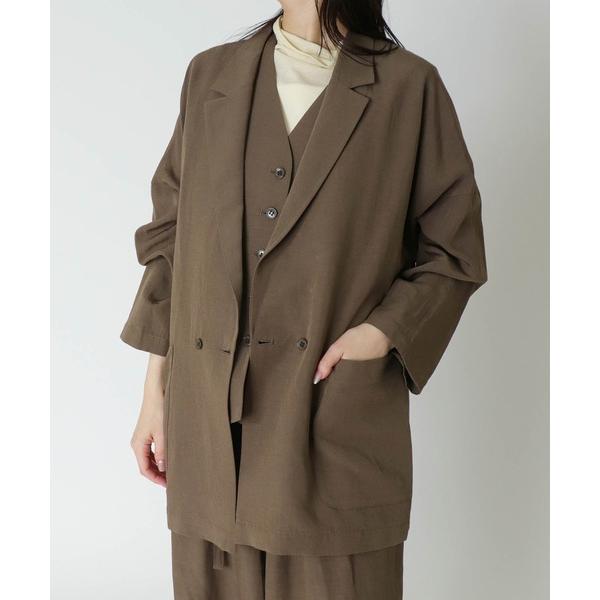 ジャケット テーラードジャケット B7 / rayon linen relaxy jacket(レー...