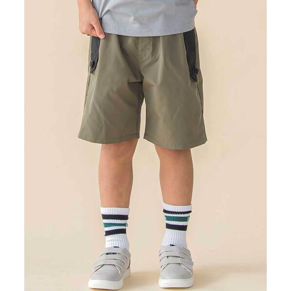 パンツ 「速乾」配色フラップ水陸両用ハーフパンツ(95~150cm) キッズ 子供服 男の子 女の子