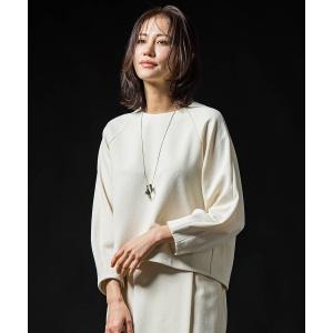 tシャツ フォルムスリーブカットソー「セットアップ対応/洗濯機で洗える」 レディース