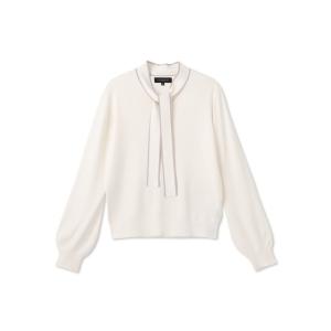 ニット セーター 配色ボウタイニット レディース