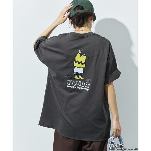 tシャツ 限定展開 PEANUTS/ピーナッツ 別注 ビッグシルエット バックプリント クルーネック...
