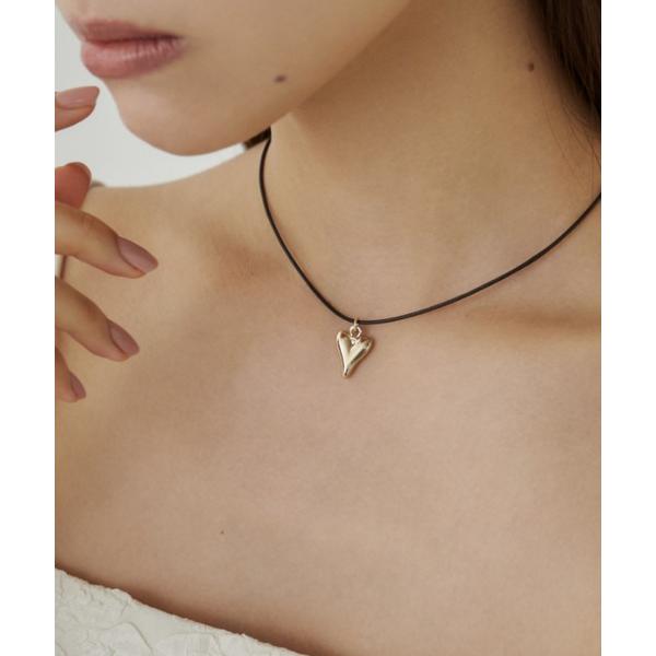 チョーカー メタルハートトップ コードチョーカー / ネックレス レディース