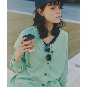 カーディガン 「ウォッシャブル」ペーパーヤーンミドル丈カーディガン レディース