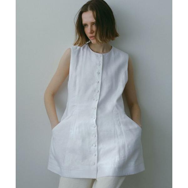 ベスト ジレ 「ZOZO限定カラー」リネンカーブシルエットベスト レディース