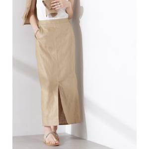 スカート ヨーロピアンフラックス サイド切替Iラインスカート（セットアップ可）