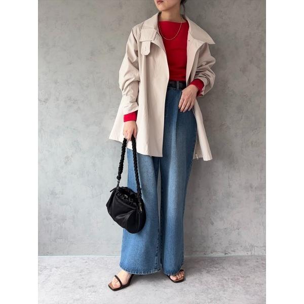トレンチコート コート 「着回し」スタンドネック ショートトレンチコート / Aライン ショートトレ...