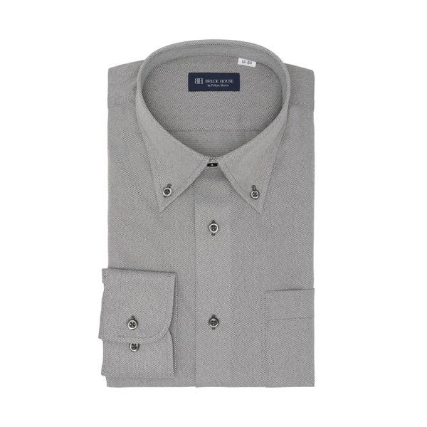 フォーマル シャツ 形態安定ノーアイロン ボタンダウン 長袖ストレッチビジネスワイシャツ メンズ