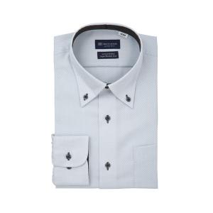 フォーマル シャツ 超形態安定ノーアイロン ボタンダウン 長袖ビジネスワイシャツ メンズ