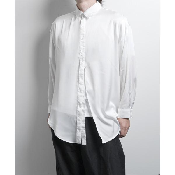 シャツ ADDICT ドルマンスリーブ スリットデザイン レギュラーカラーシャツ メンズ レディース