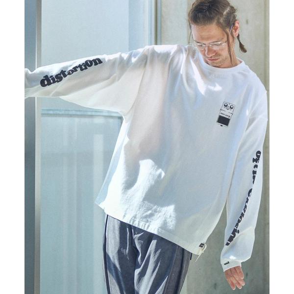 tシャツ ADAMPATEK/distortion long sleeve T/エフェクタープリント...