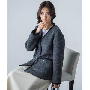 「LAUTREAMONT」 カーディガン 11号 チャコールグレー レディース