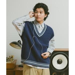 INVERALLAN インバーアラン 長袖ニットカーディガン ARAN V NECK