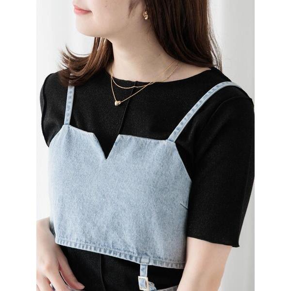tシャツ ラメテレコハーフスリーブトップス レディース